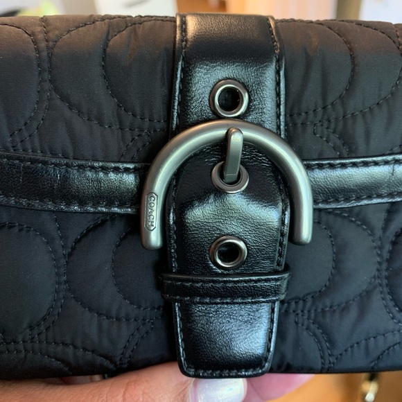 Coach Black Quilted Wristlet Clutch - Picture 5 of 7